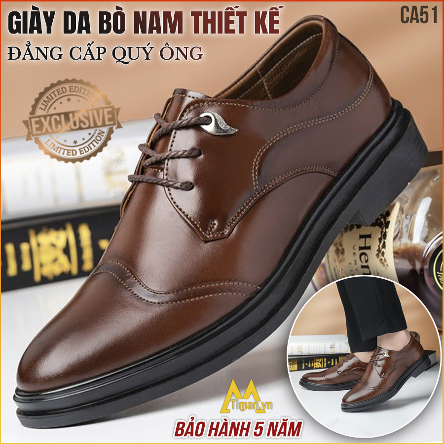 Giày Công Sở Nam Buộc Dây Nam CA51 sang trọng