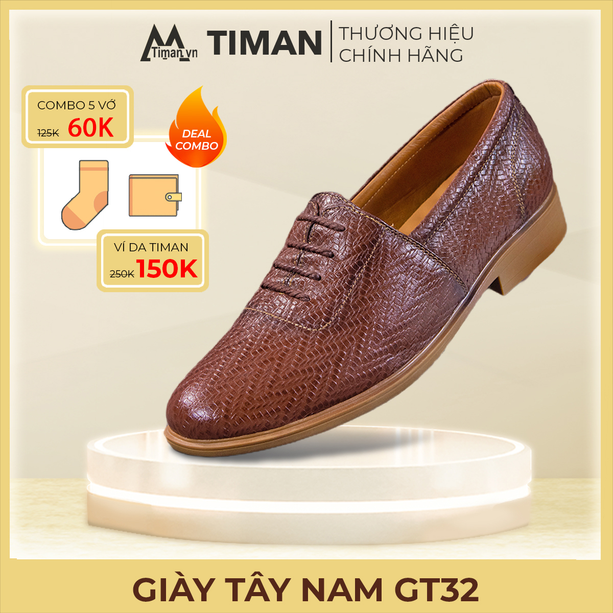 Giày Tây Nam GT32 lịch lãm cho quý ông văn phòng