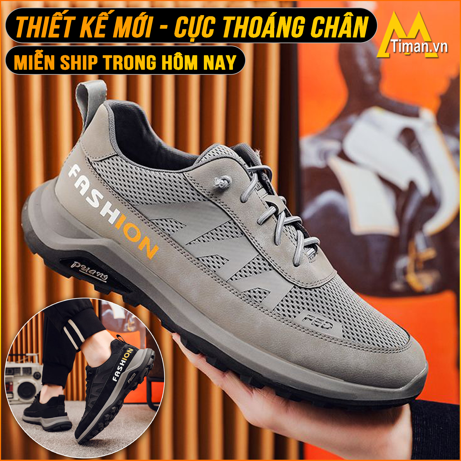 Đôi giày thể thao nam chính hãng Timan TM-RK34