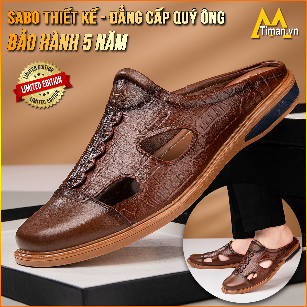 Giày Sục Nam SA67 bảo hành lên đến 5 năm