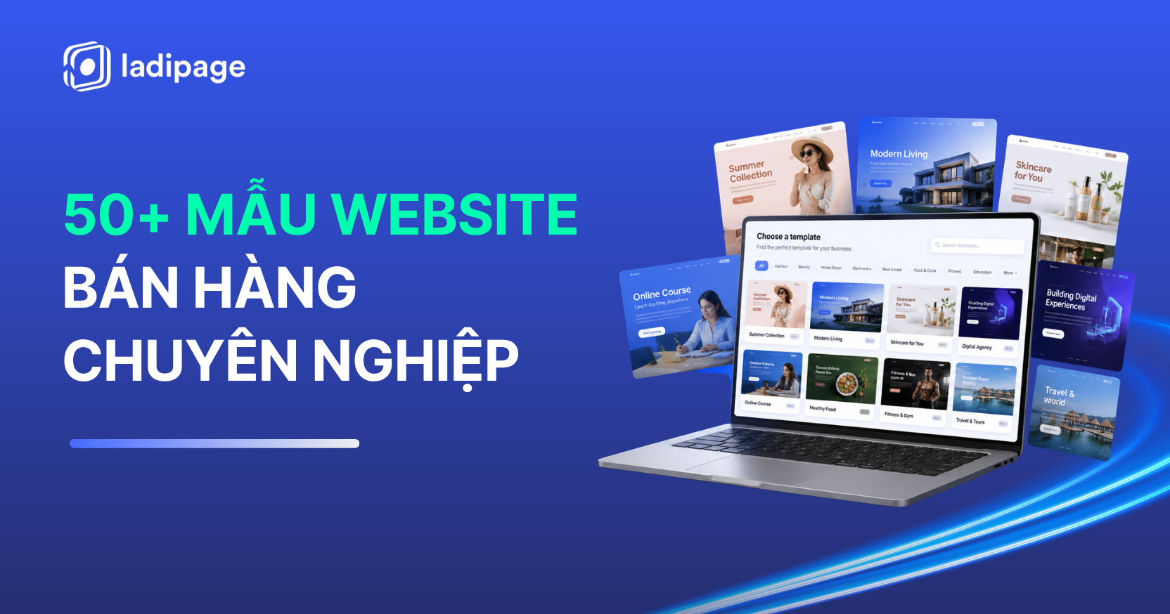 50+ Mẫu Website Bán Hàng Chuyên Nghiệp Theo Ngành | Tạo Website Chuyên Nghiệp Với LadiPage