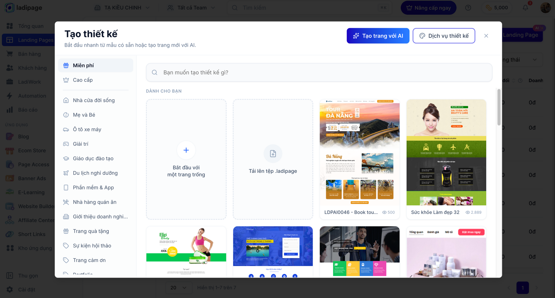 LadiPage - Tạo Landing page với thao tác kéo thả - không cần biết code