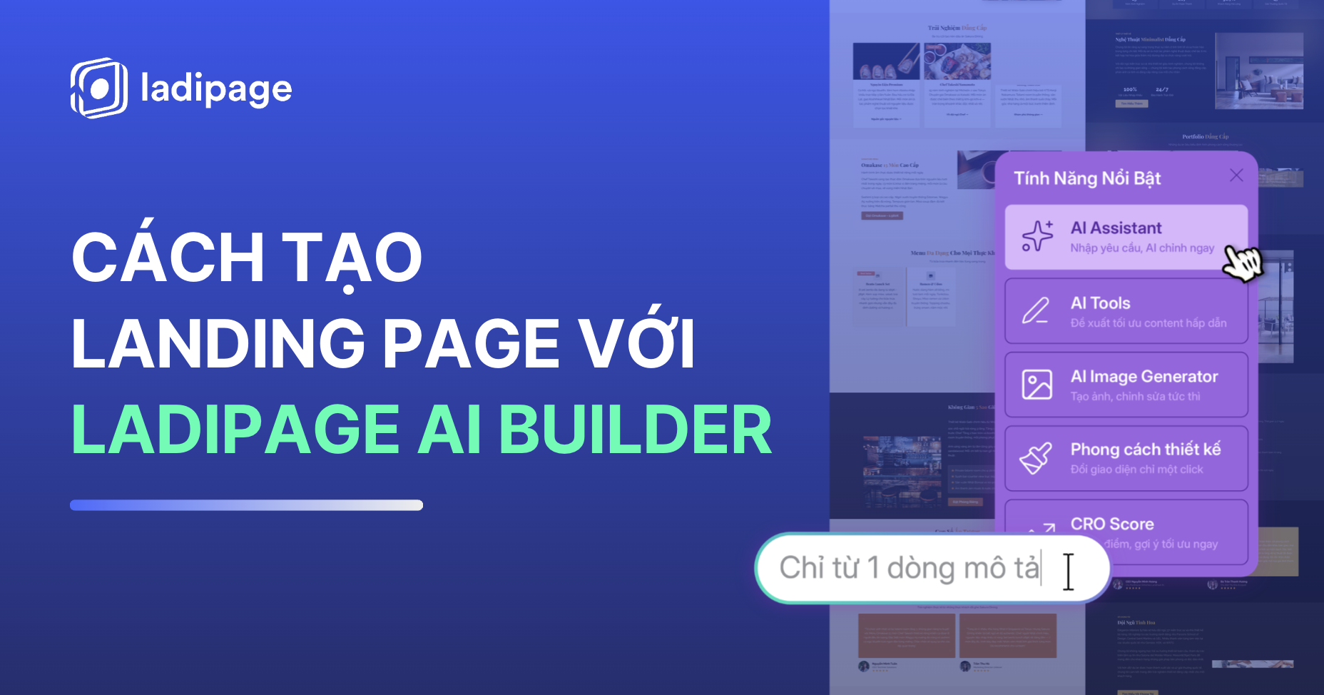Hướng dẫn chi tiết: Cách tạo AI Landing Page bằng LadiPage AI Builder