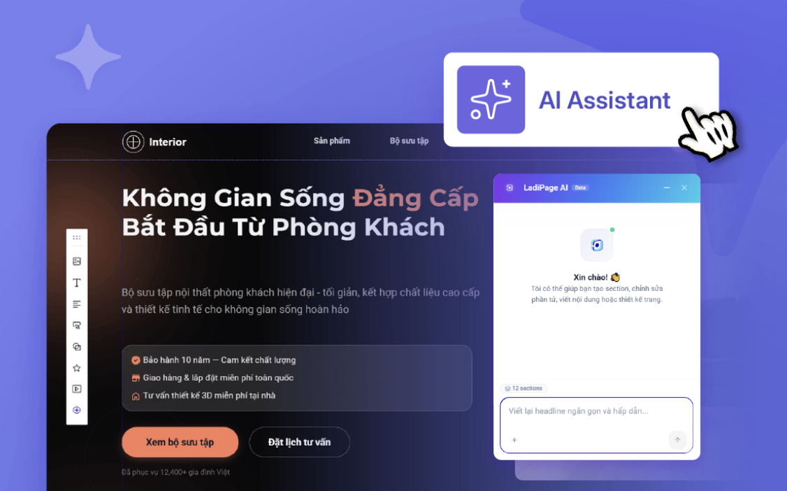 AI Assistant - Nhập yêu cầu, AI chỉnh ngay