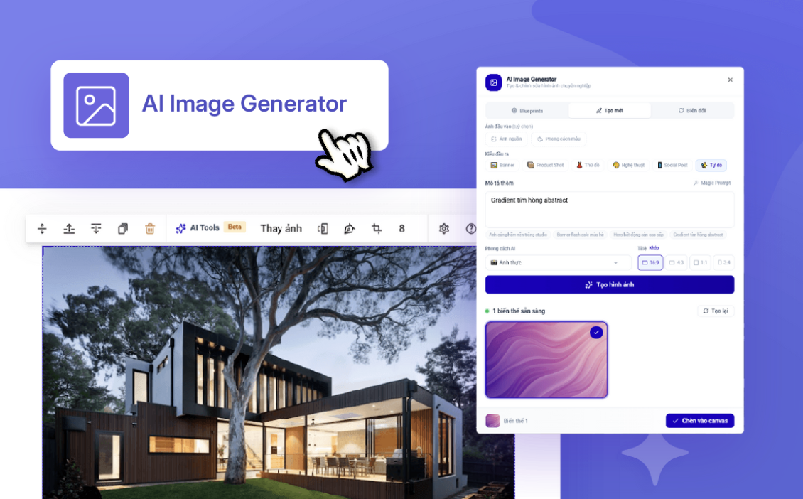 AI Image Generator - Tạo ảnh & chỉnh sửa tức thì