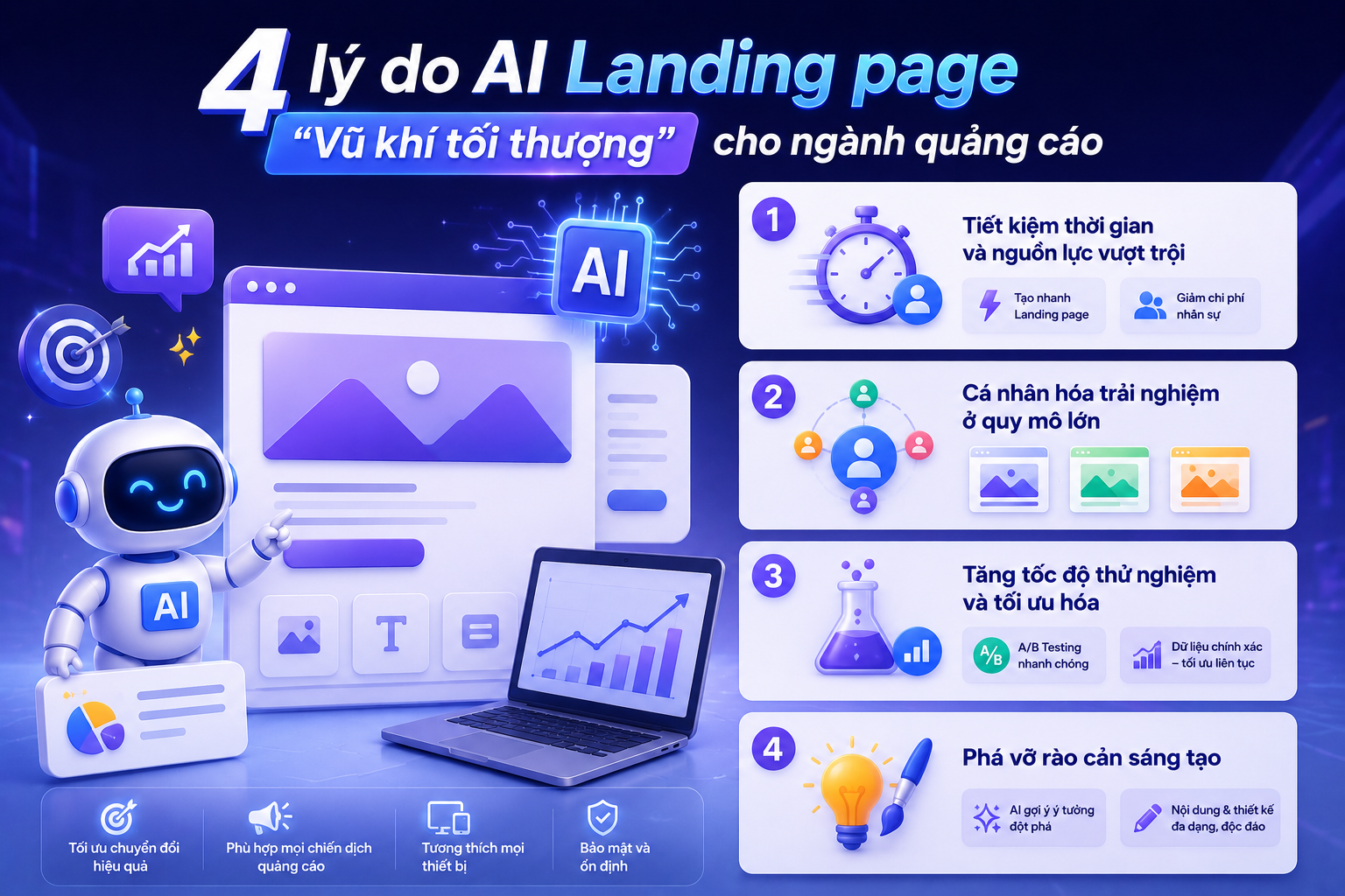 4 lý do AI Landing page là "Vũ khí tối thượng" cho ngành quảng cáo 4 lý do AI Landing page là "Vũ khí tối thượng" cho ngành quảng cáo