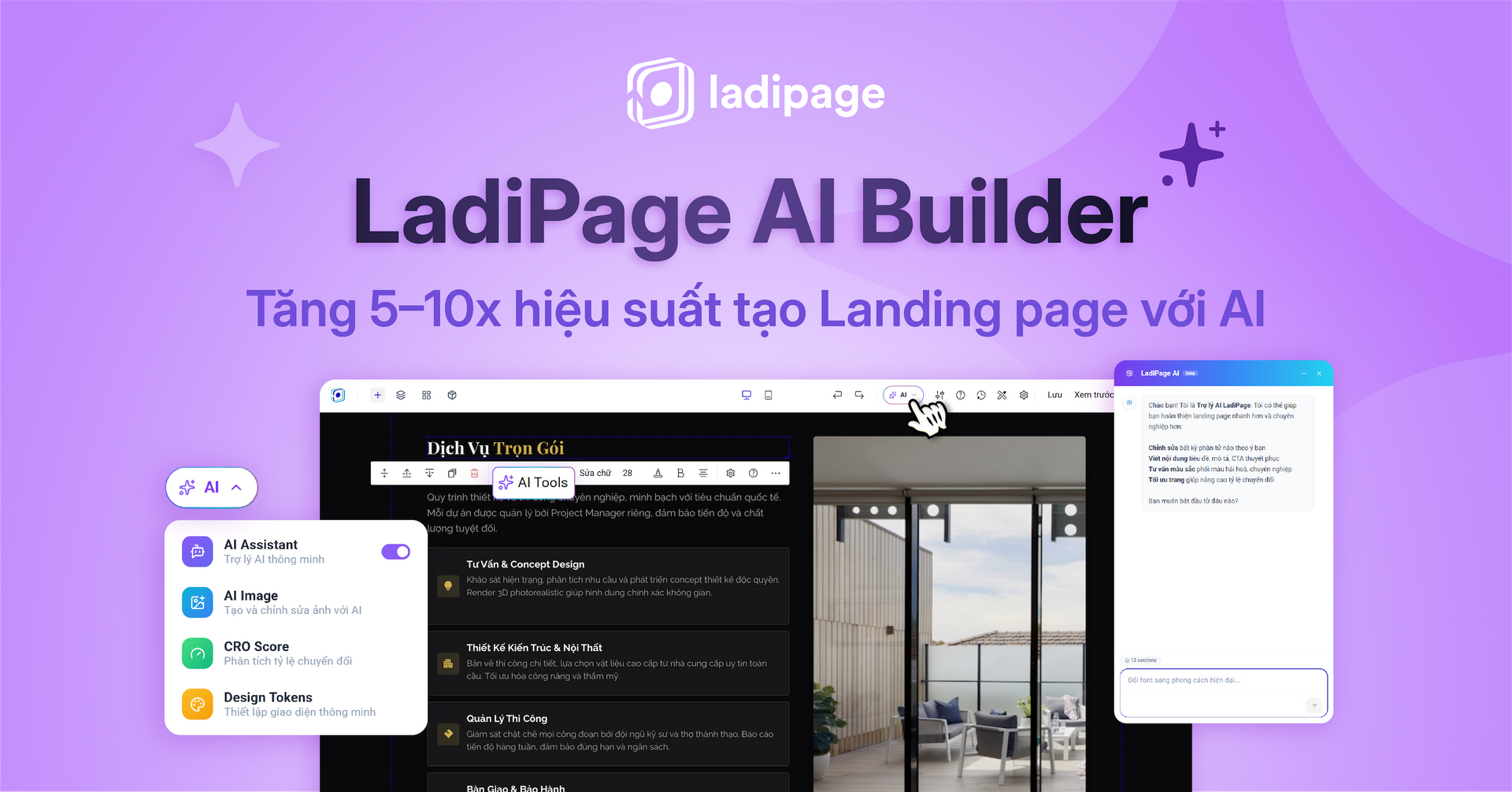 Ứng dụng LadiPage AI Builder