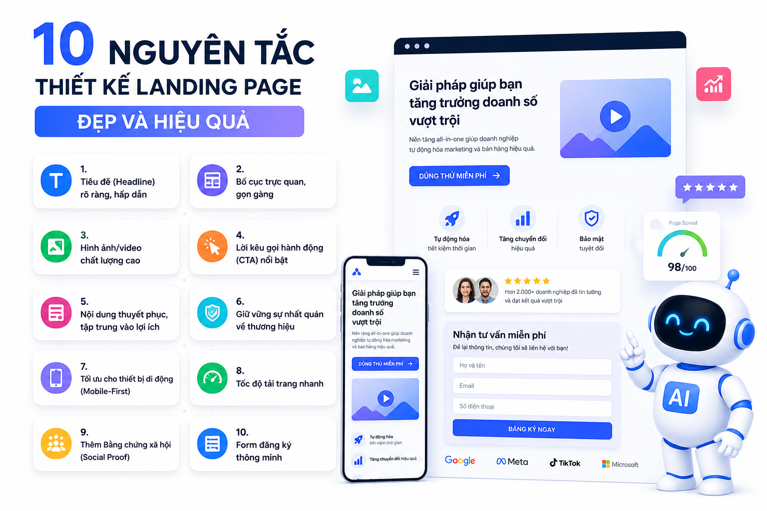 10 nguyên tắc thiết kế Landing page đẹp và hiệu quả 10 nguyên tắc thiết kế Landing page đẹp và hiệu quả