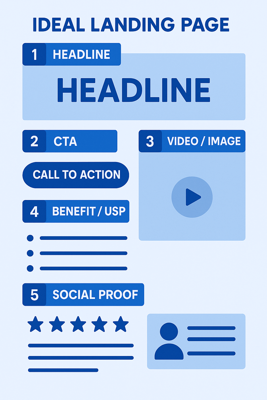 5 thành phần chính của landing page