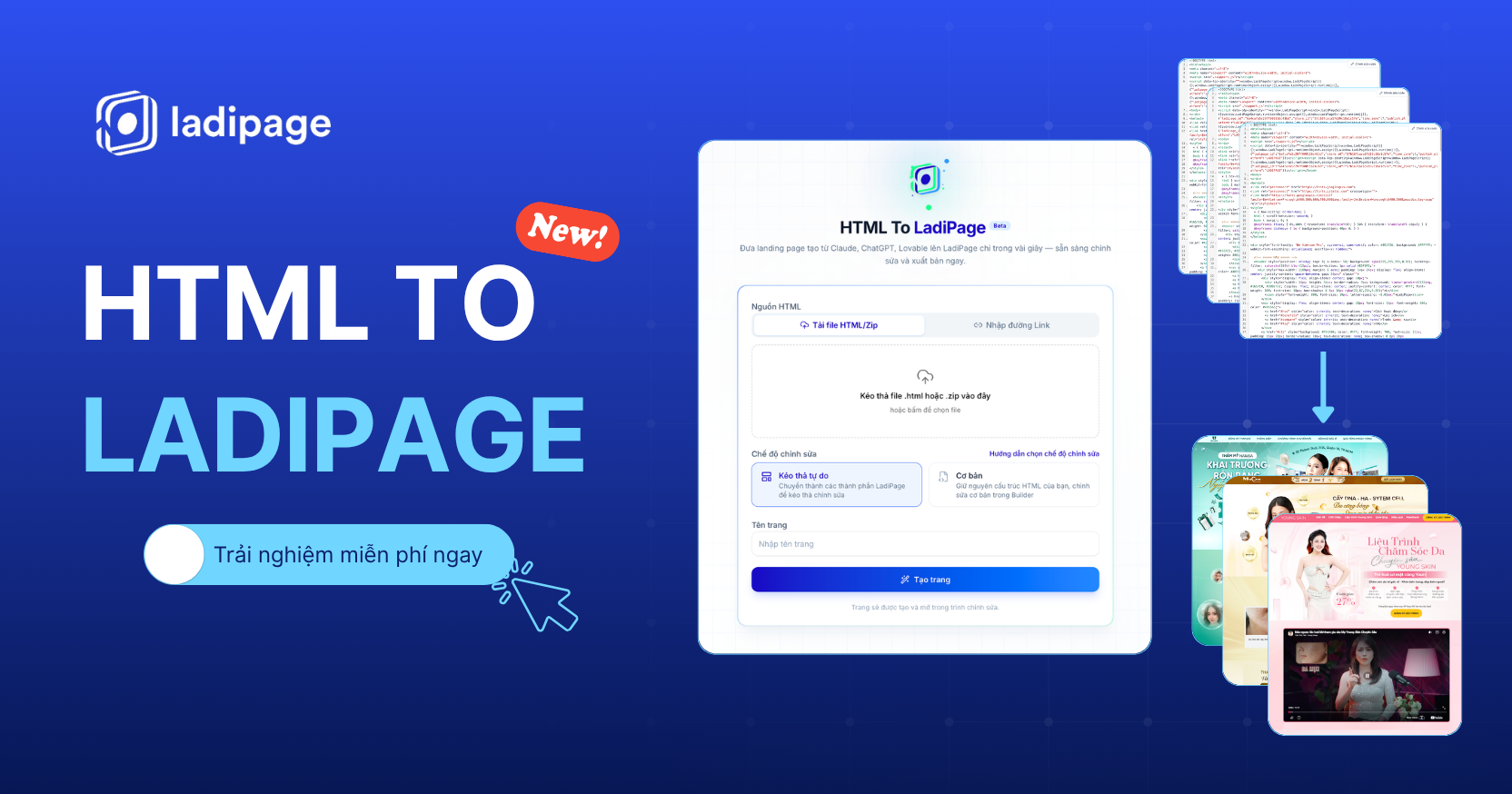 HTML To LadiPage: Chuyển HTML Thành Landing Page Hoàn Chỉnh Chỉ Trong 1 Phút