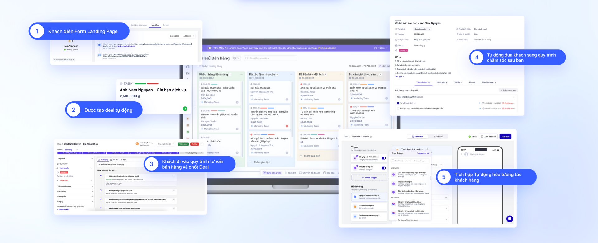 LadiWork - Ứng dụng Tự động hóa quy trình vận hành toàn diện cho doanh nghiệp