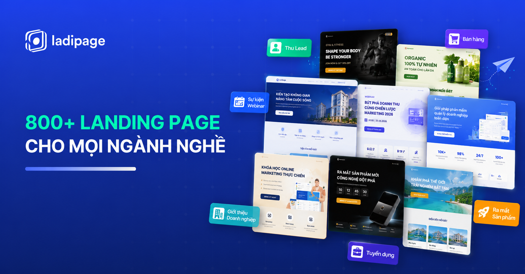 Landing Page Mẫu Đẹp 2026: 800+ Landing Page Template Chuyên Nghiệp Cho Mọi Ngành Nghề