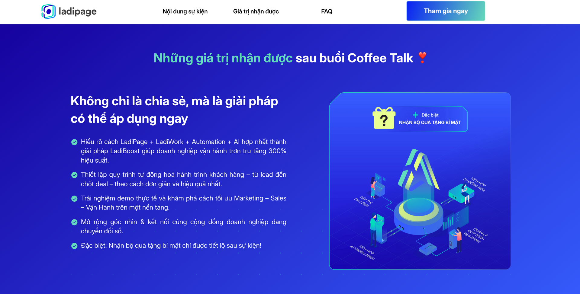 Cấu trúc Landing page sự kiện chuẩn marketing