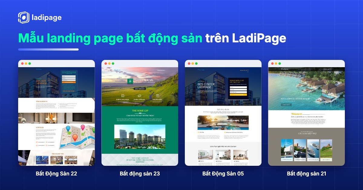 Mẫu landing page bất động sản trên LadiPage Mẫu landing page bất động sản trên LadiPage