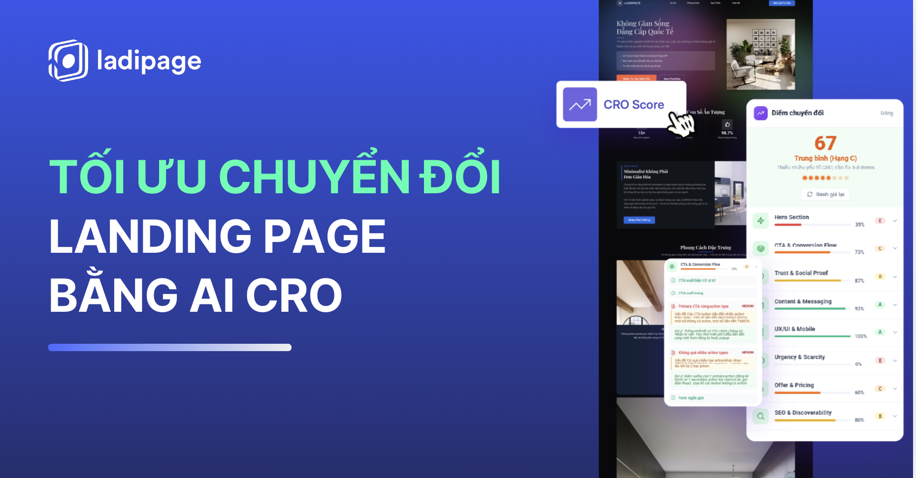 Hướng Dẫn Tối Ưu Tỷ Lệ Chuyển Đổi Landing Page Bằng LadiPage AI CRO