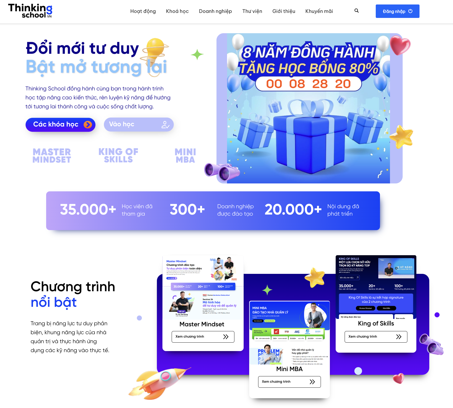 Thinking School thiết kế website chuyên nghiệp với nền tảng LadiPage
