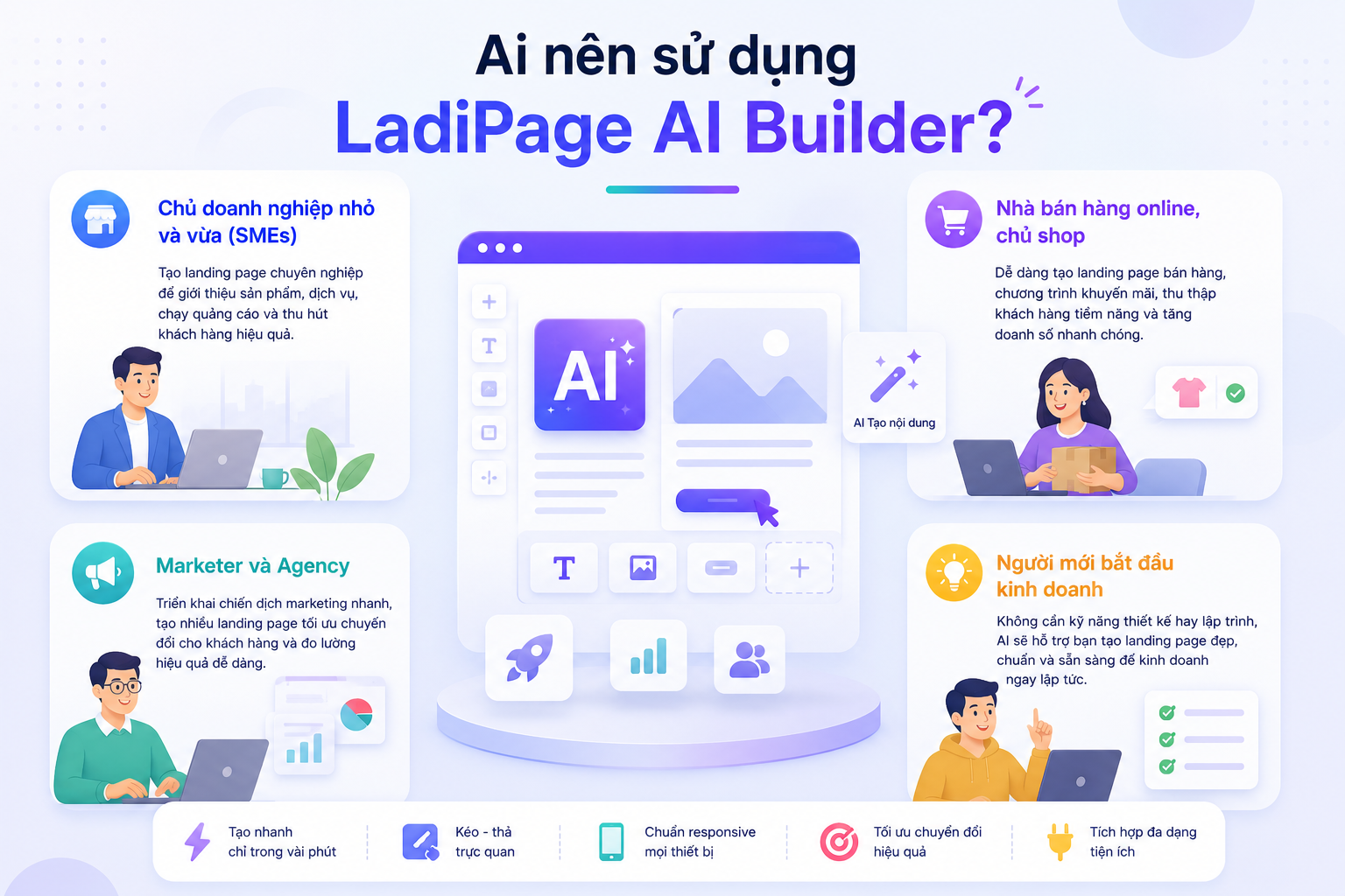 Ai nên sử dụng LadiPage AI Builder?