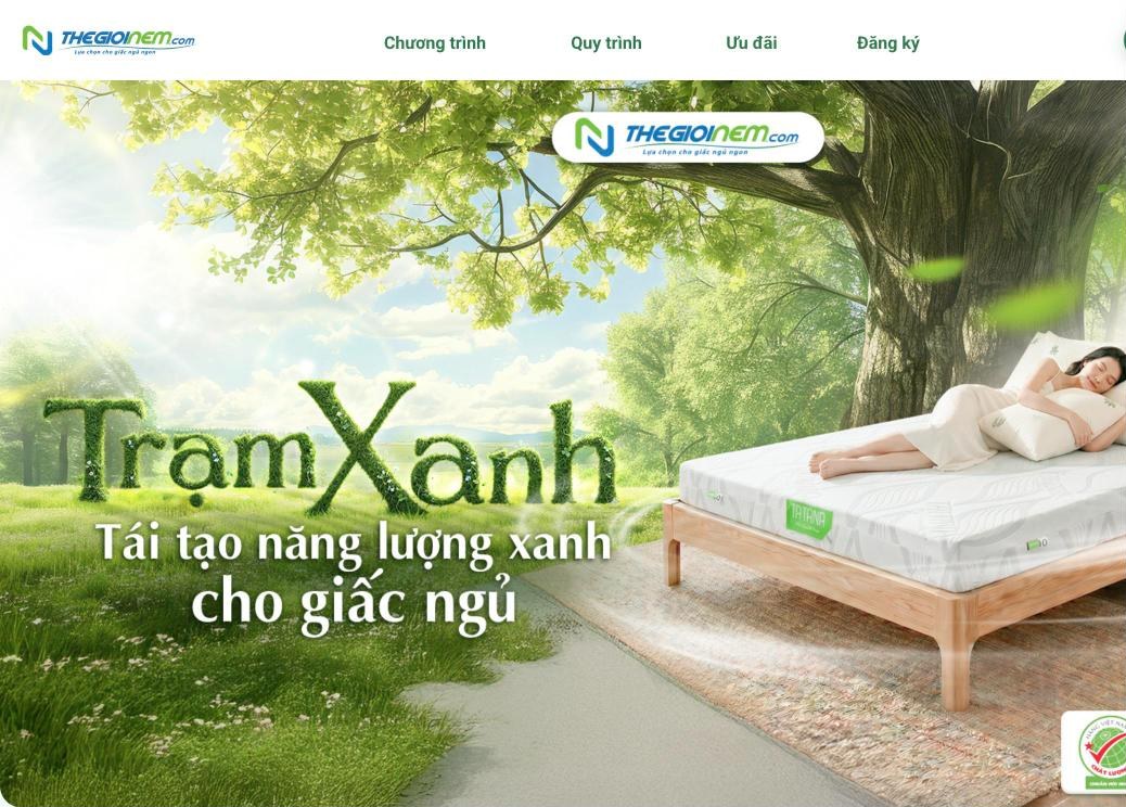 Landing page Trạm Xanh được tạo bởi LadiPage AI Builder