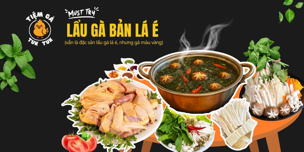 lẩu gà bản lá é Sapa
