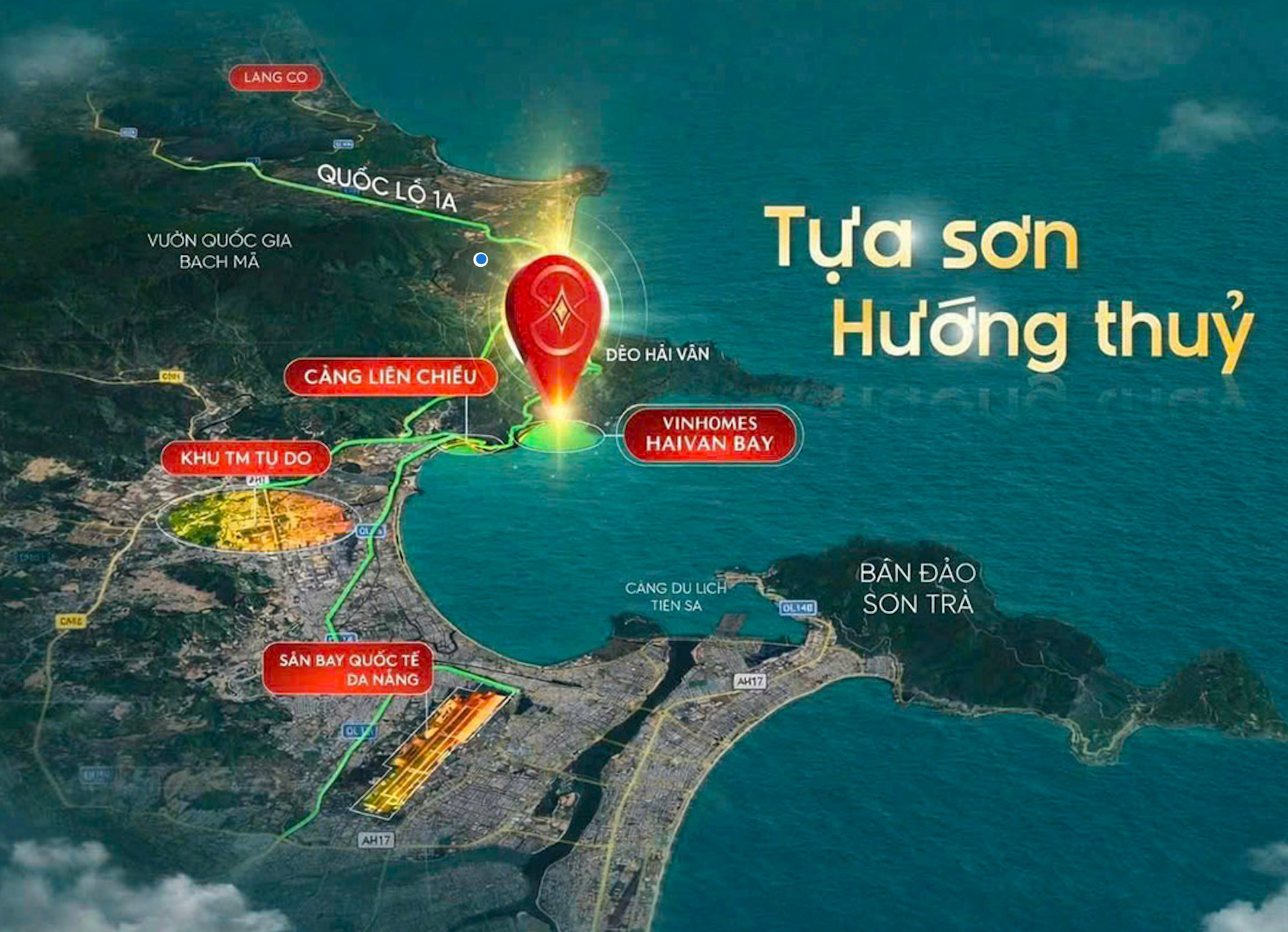 Vị trí dự án Vinhome Làng Vân Đà Nẵng