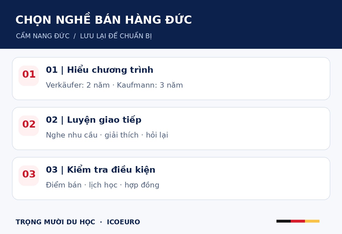 CHỌN NGHỀ BÁN HÀNG ĐỨC