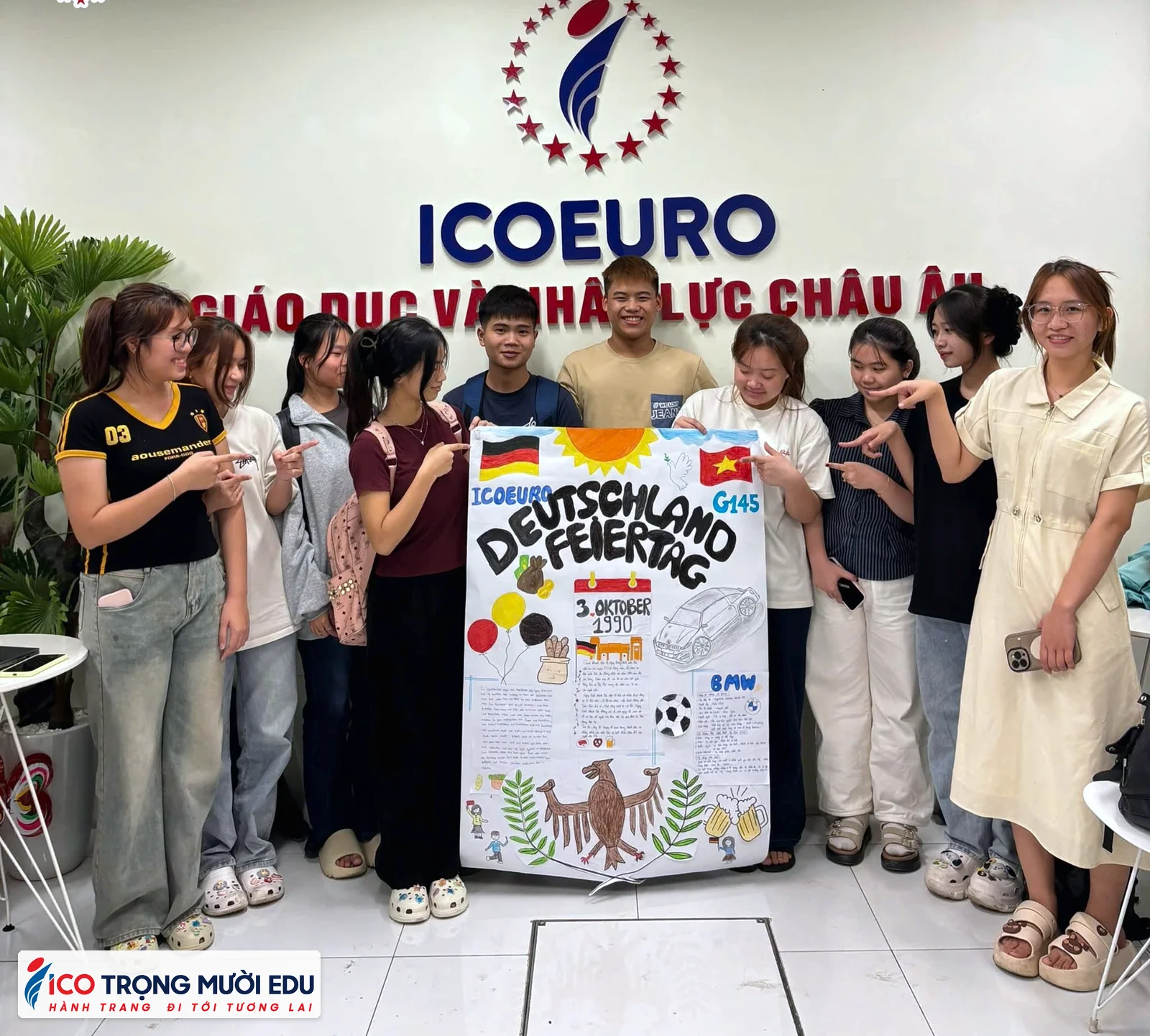 Hình ảnh hoạt động học viên tại Trọng Mười Edu/ICOEURO