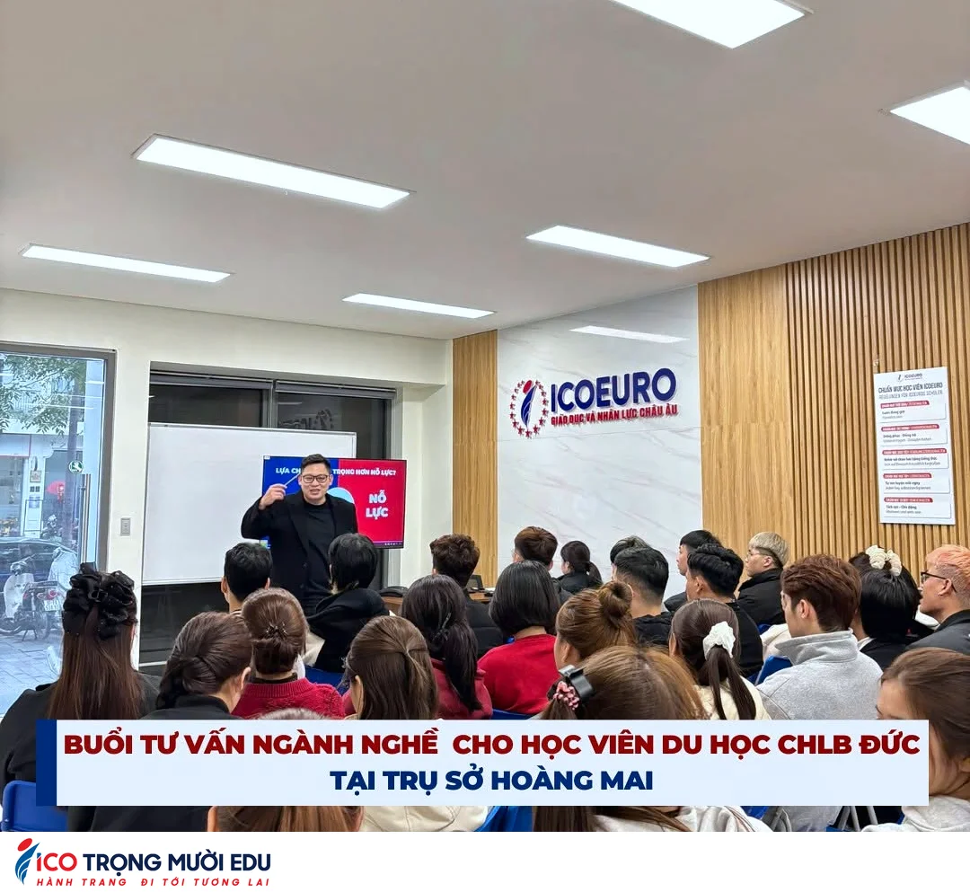 Hình ảnh lớp học và trung tâm Trọng Mười Edu/ICOEURO