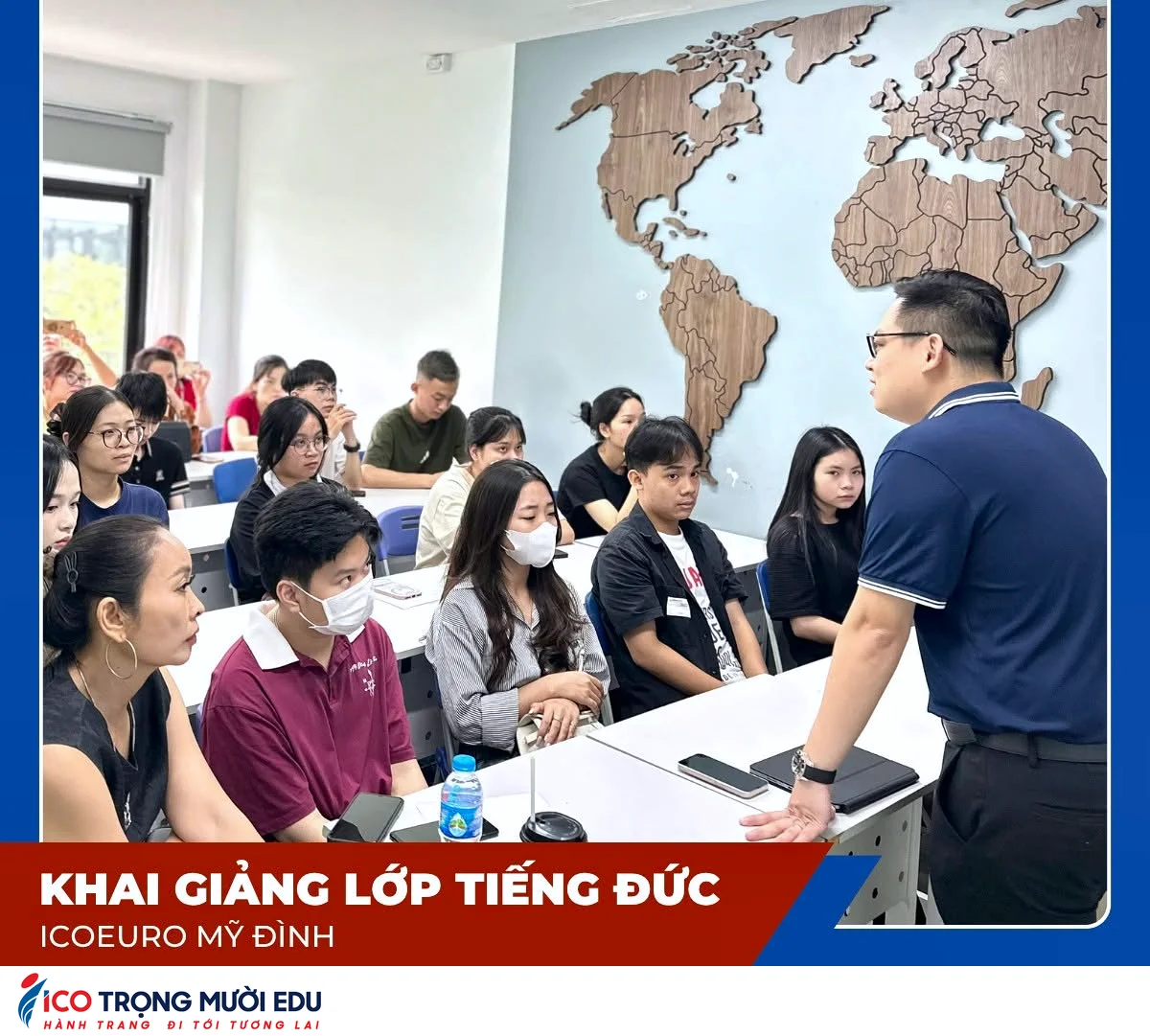 Hình ảnh lớp học và trung tâm Trọng Mười Edu/ICOEURO