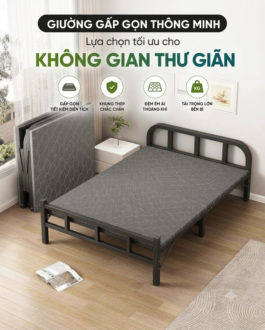 Giường gấp gọn thông minh