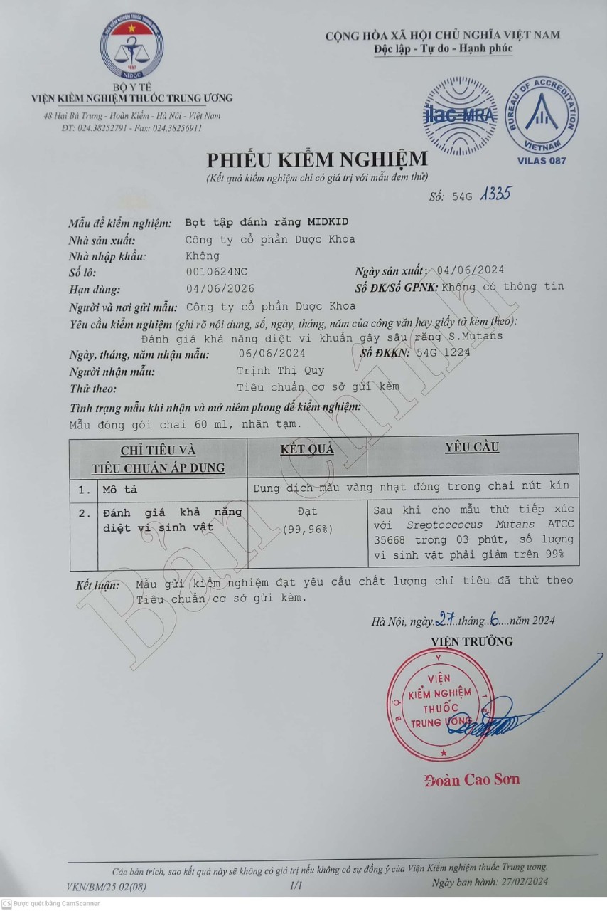 Công bố Bọt đánh răng