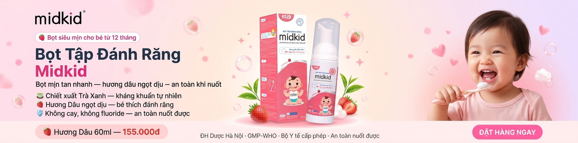 Bọt Tập Đánh Răng Midkid