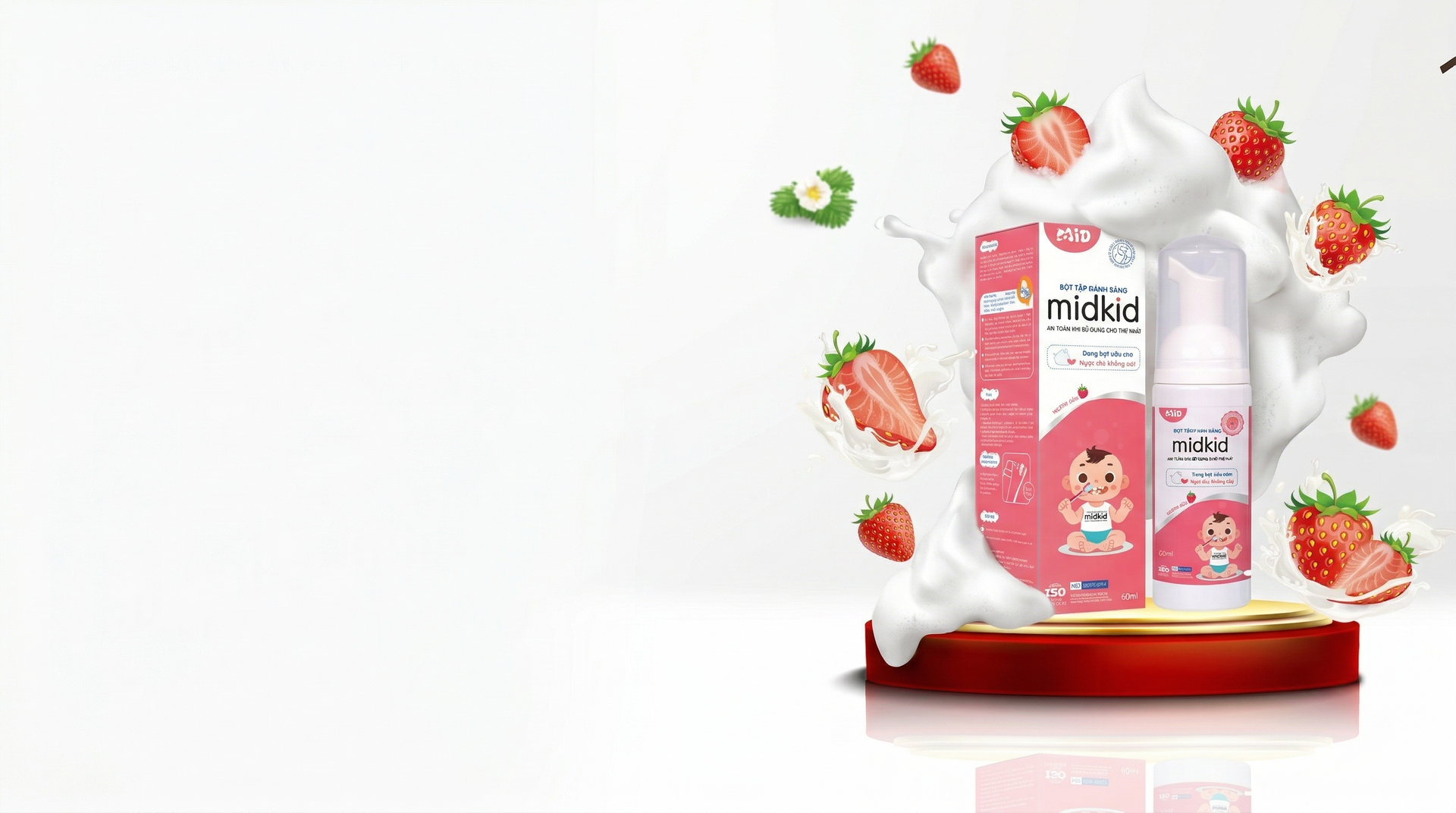 Bọt đánh răng Midkid