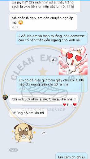 Tin nhắn phản hồi từ khách: Thấy trắng sạch là okie liền lun... Okie á, like nha! Sẽ ủng hộ em lần tới