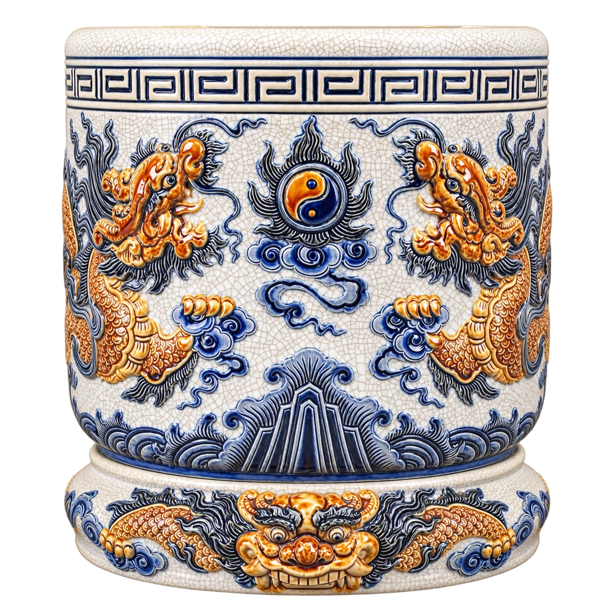 Bát hương Đắp nổi - Mẫu 01