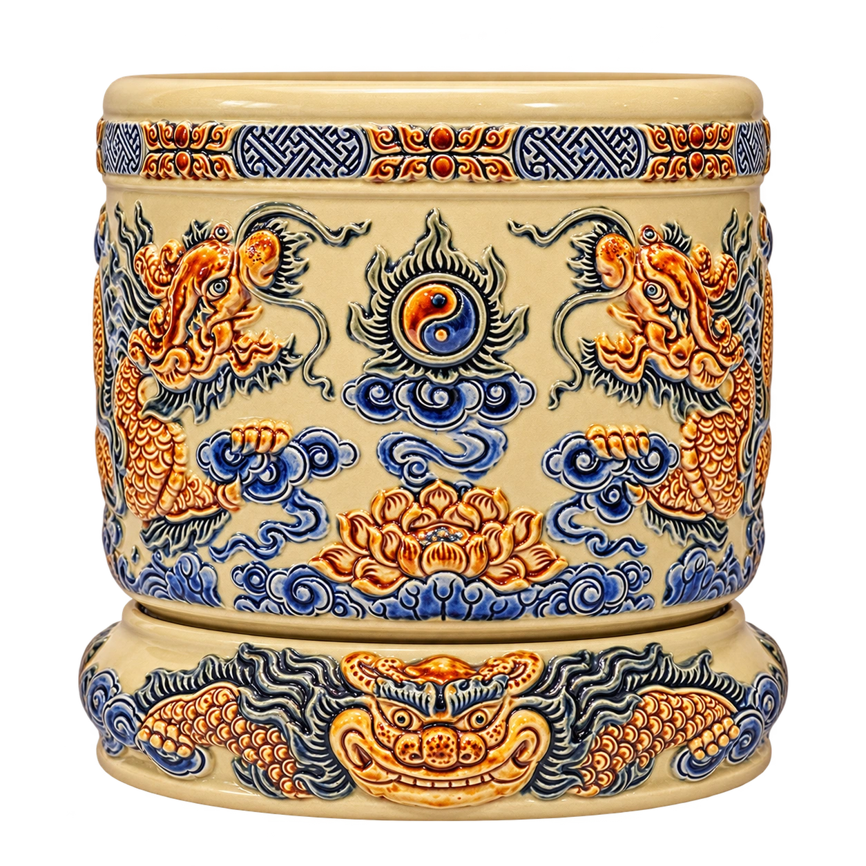 Bát hương Đắp nổi - Mẫu 03