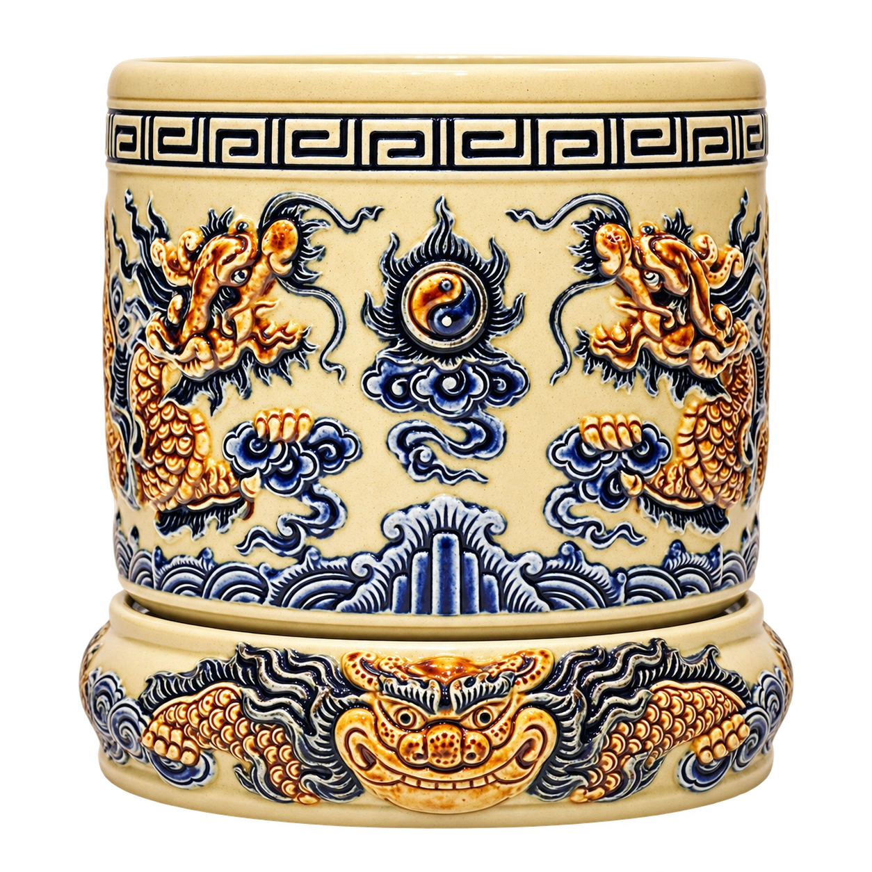Bát hương Đắp nổi - Mẫu 04