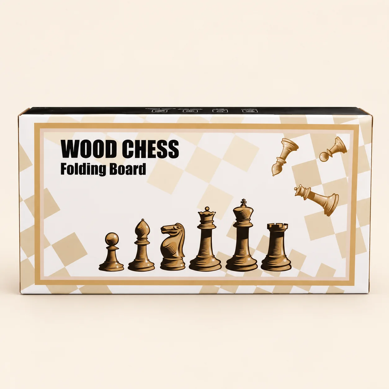 Vỏ hộp WOOD CHESS Folding Board, ảnh từ người bán đã chỉnh nền và ánh sáng