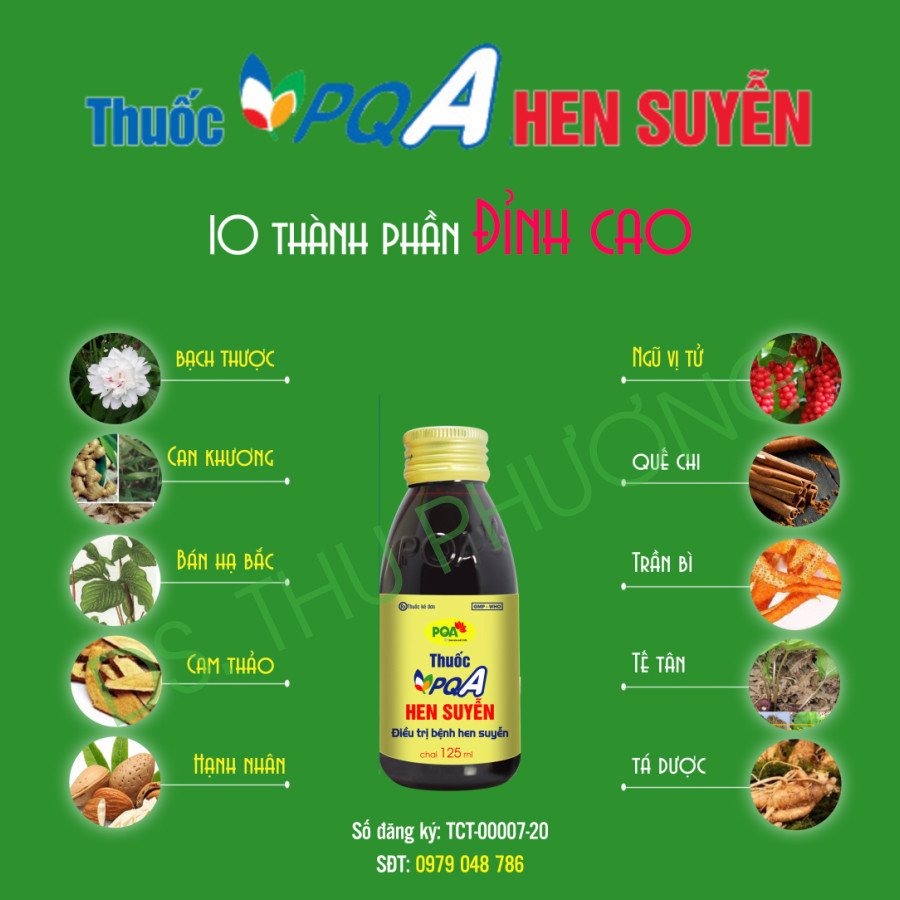 Thành phần có trong PQA Hen Suyễn