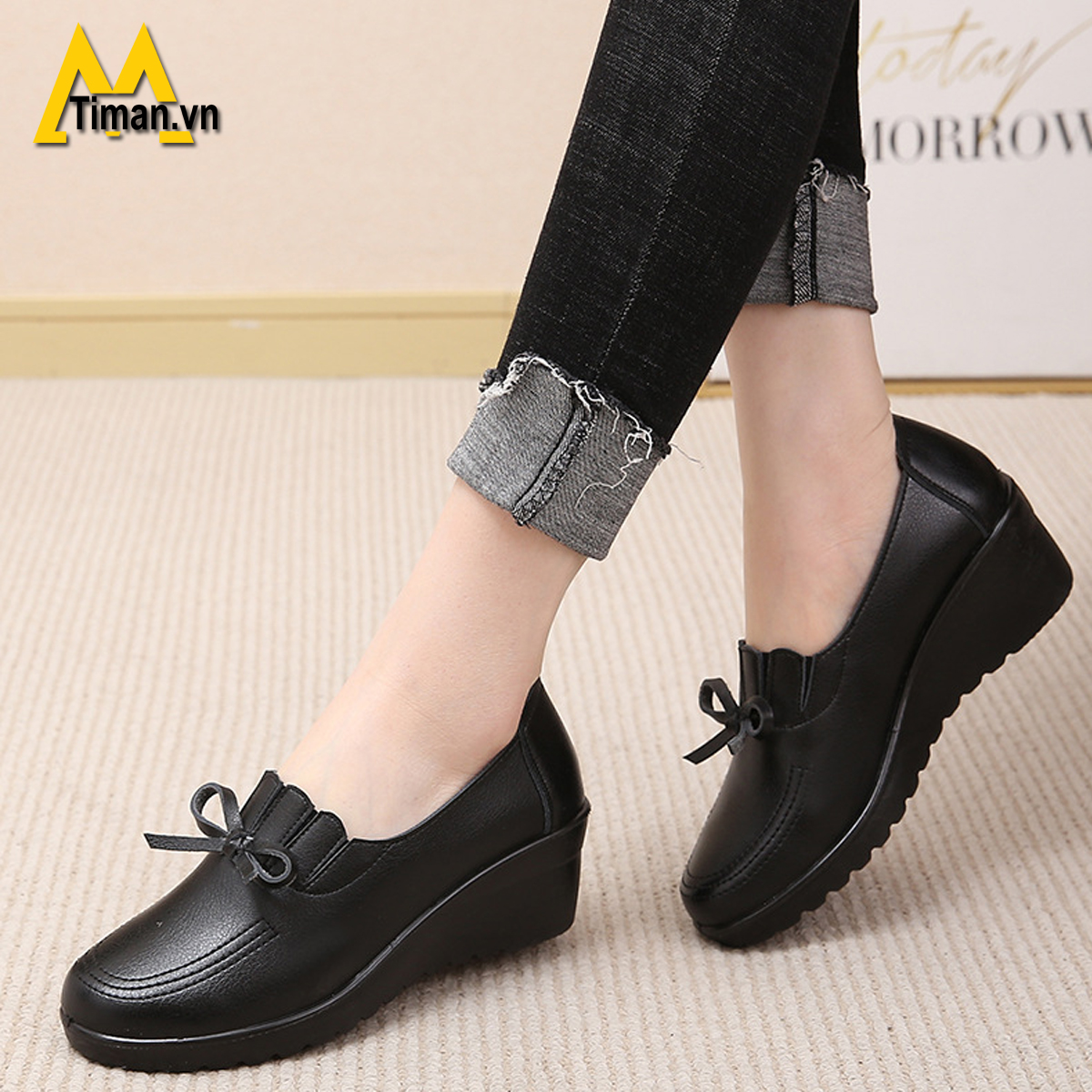 Giày lười da nữ BN26