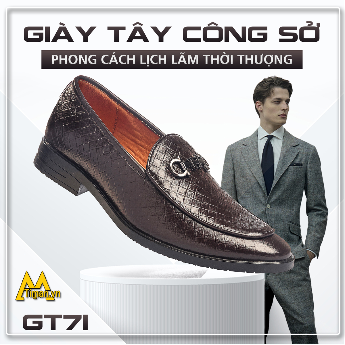 Giày lười da nam GT71
