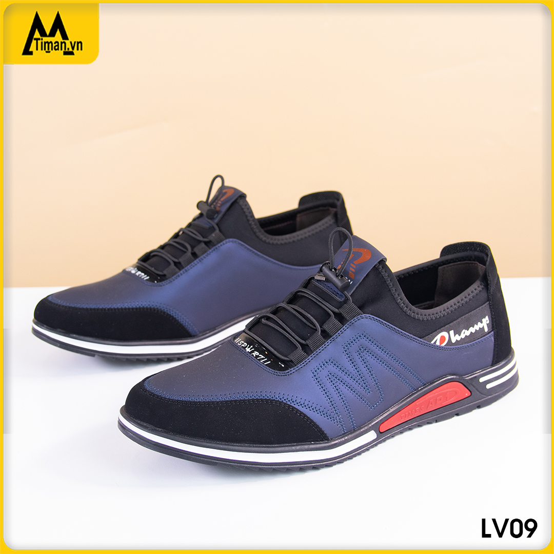 Giày thể thao da nam buộc dây LV09