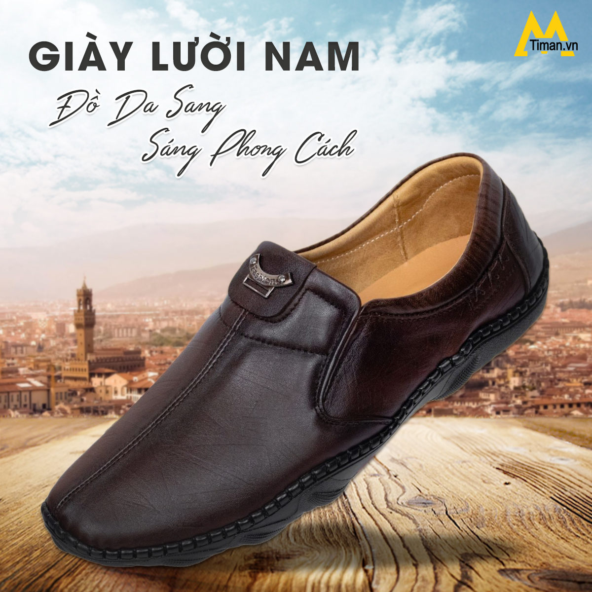 Giày lười da nam NT78