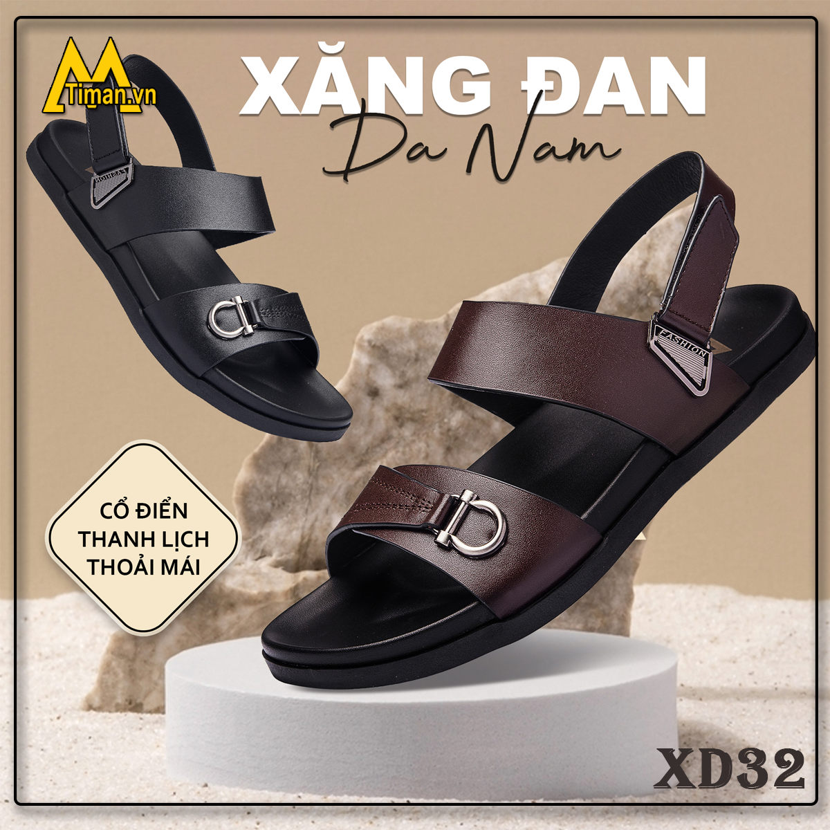 Dép sandal nam XD32 thiết kế cổ điển