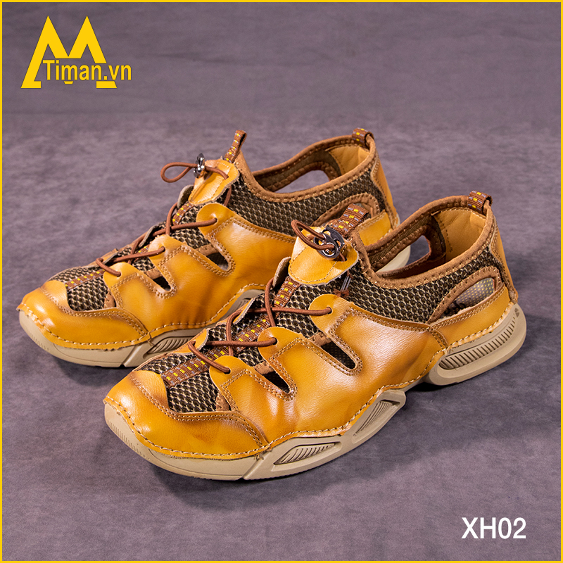 Giày sandal lưới phối da nam XH02