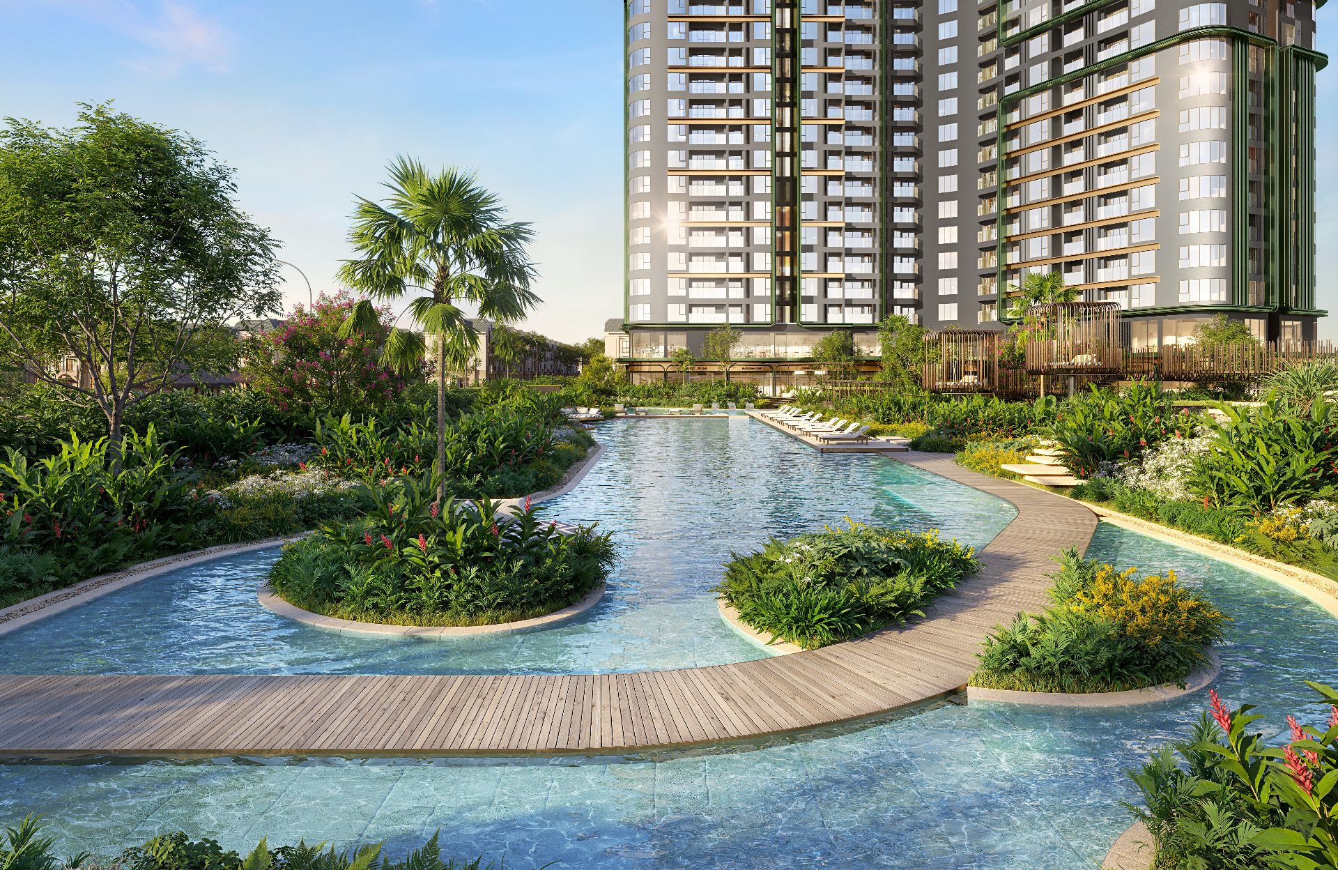 Hồ bơi chuẩn resort view vô cực