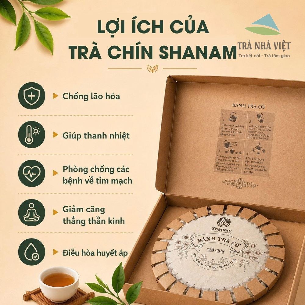 Công dụng Bánh Trà Chín Cổ
