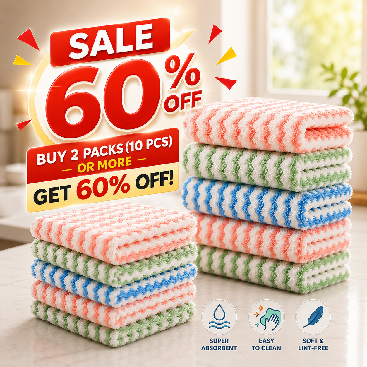 FreshWipe™ Microfiber Cleaning Cloth
