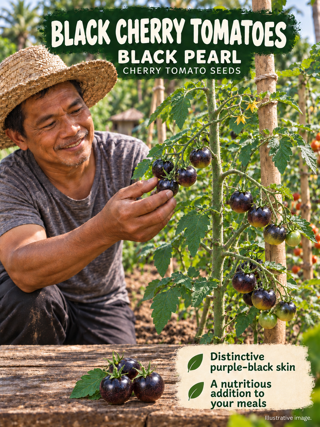 Black Pearl Cherry Tomato Seeds