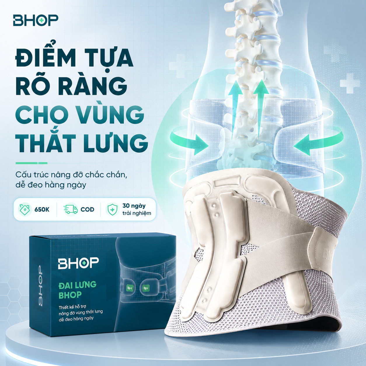 BHOP - Đai nẹp cột sống y tế