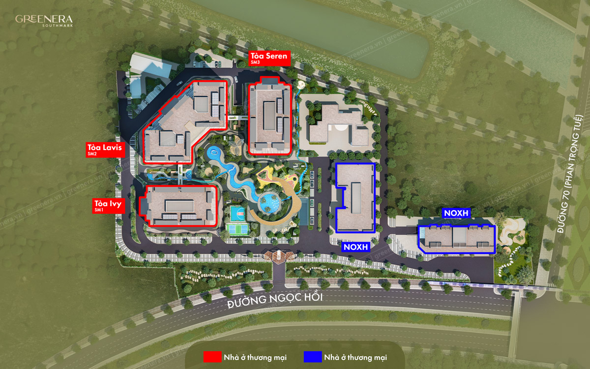 Mặt bằng tổng thể Greenera Southmark